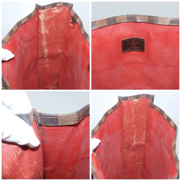 LOUIS VUITTON Damier Ebene Sac Plat Hand Bag N51140 LV Auth 118710 - Picture 15 of 16